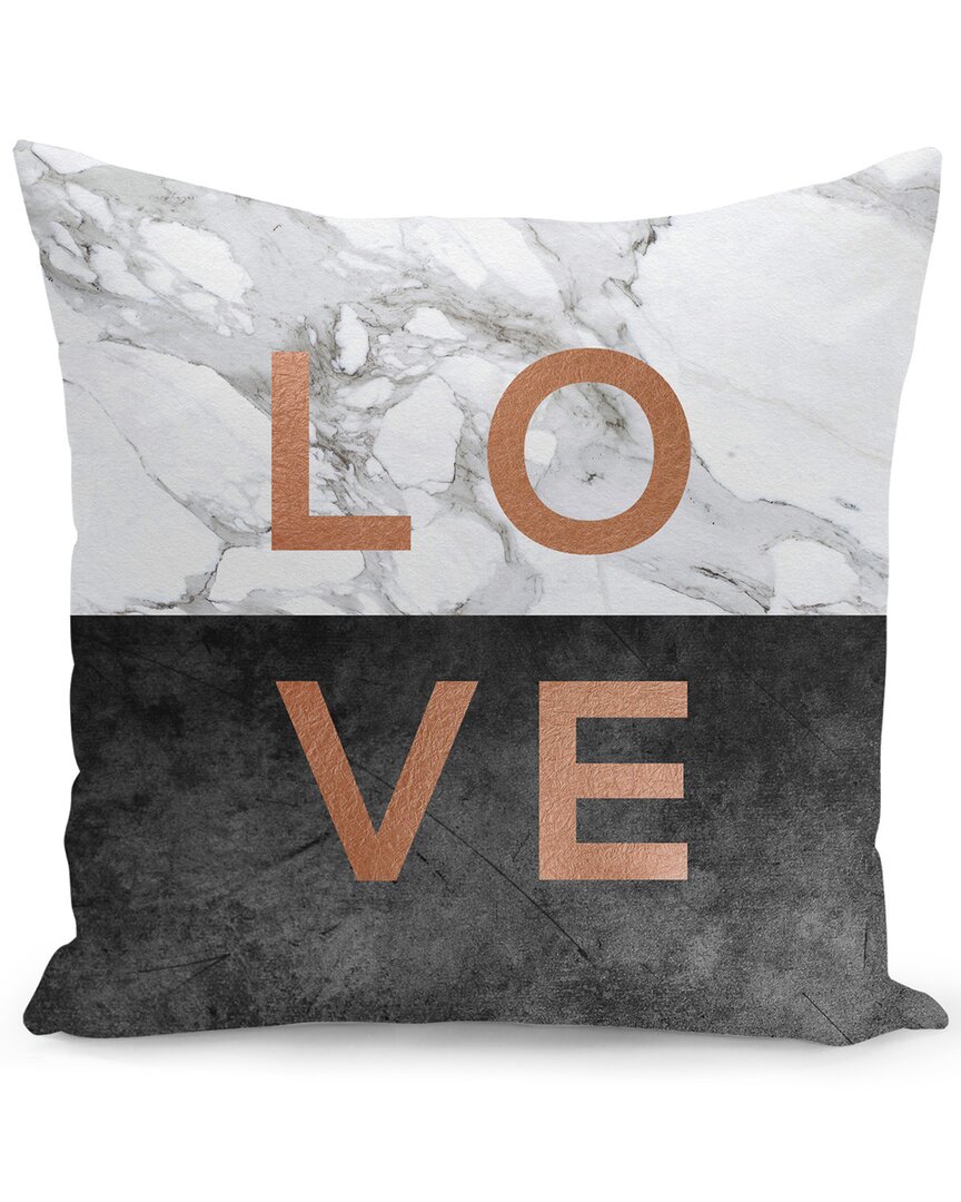 Curioos Love Copper Pillow In White
