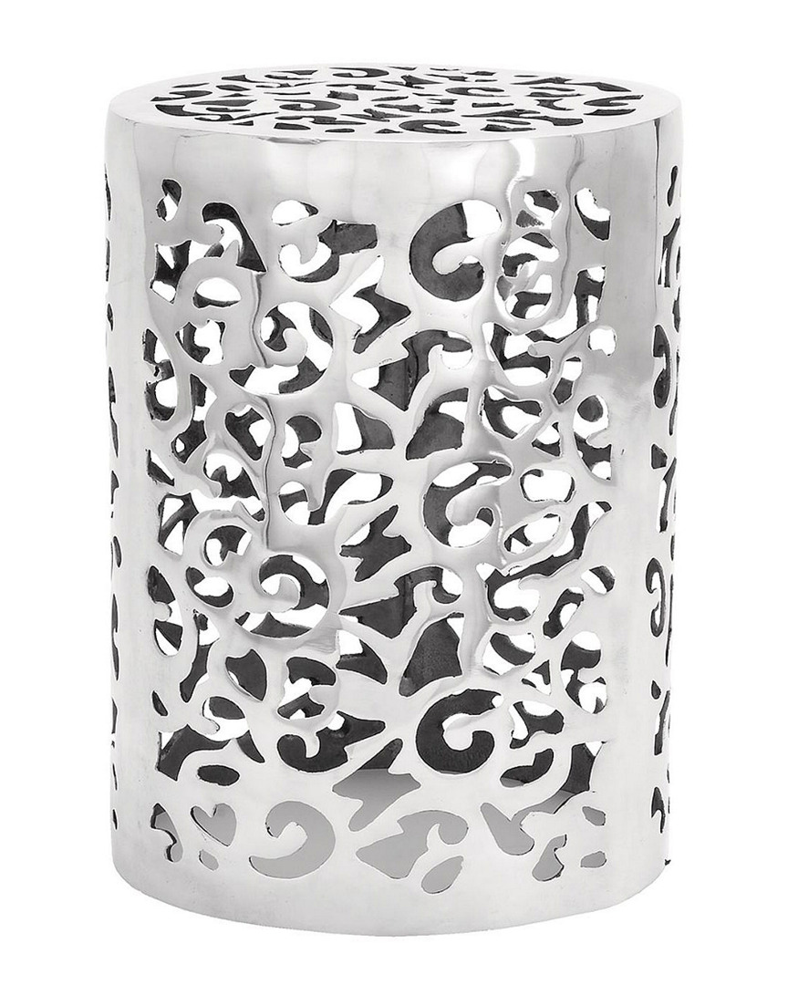 Peyton Lane Silver Aluminum Contemporary Stool