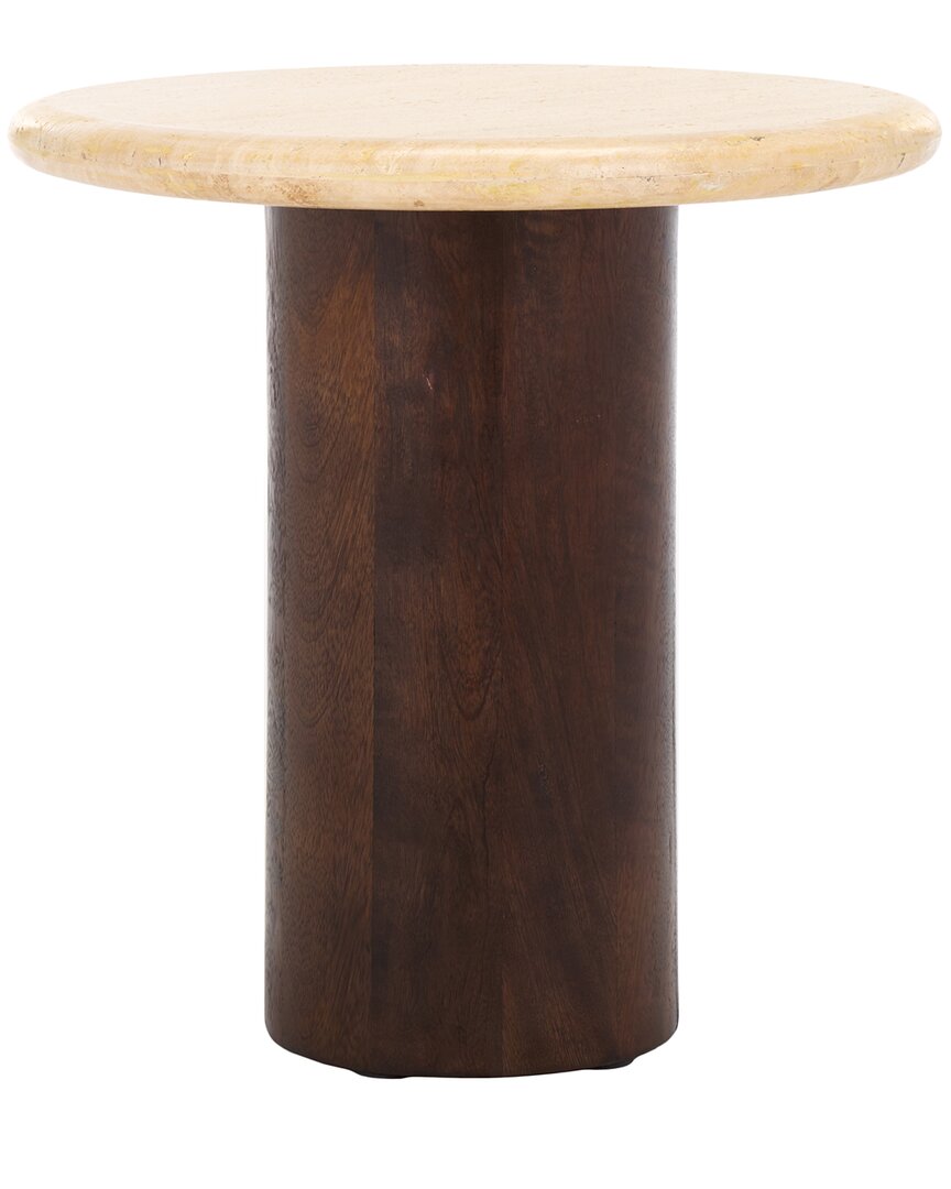 Safavieh Couture Jennamira Round Travertine Table