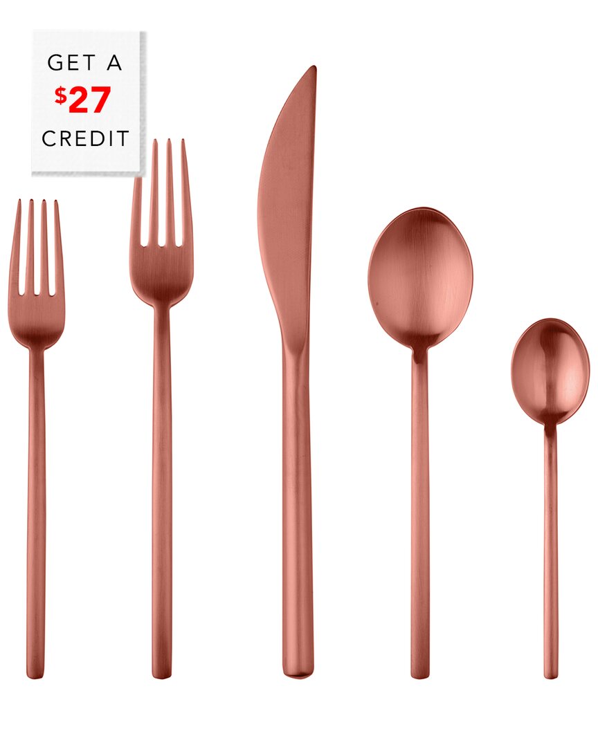 Mepra Linea Ice Bronze 5pc Place Setting With $27 Credit In Bronze