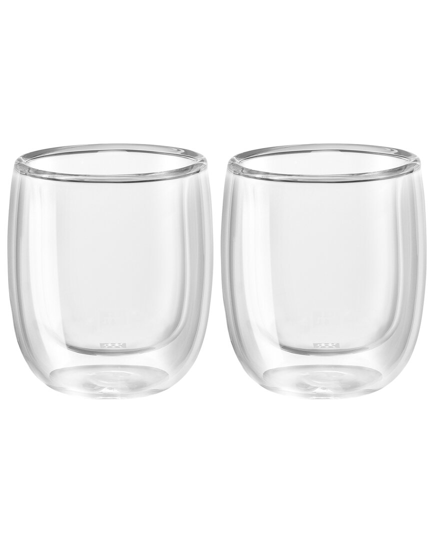 Zwilling J.a. Henckels Sorrento Set Of 2 Doublewall Espresso Glasses