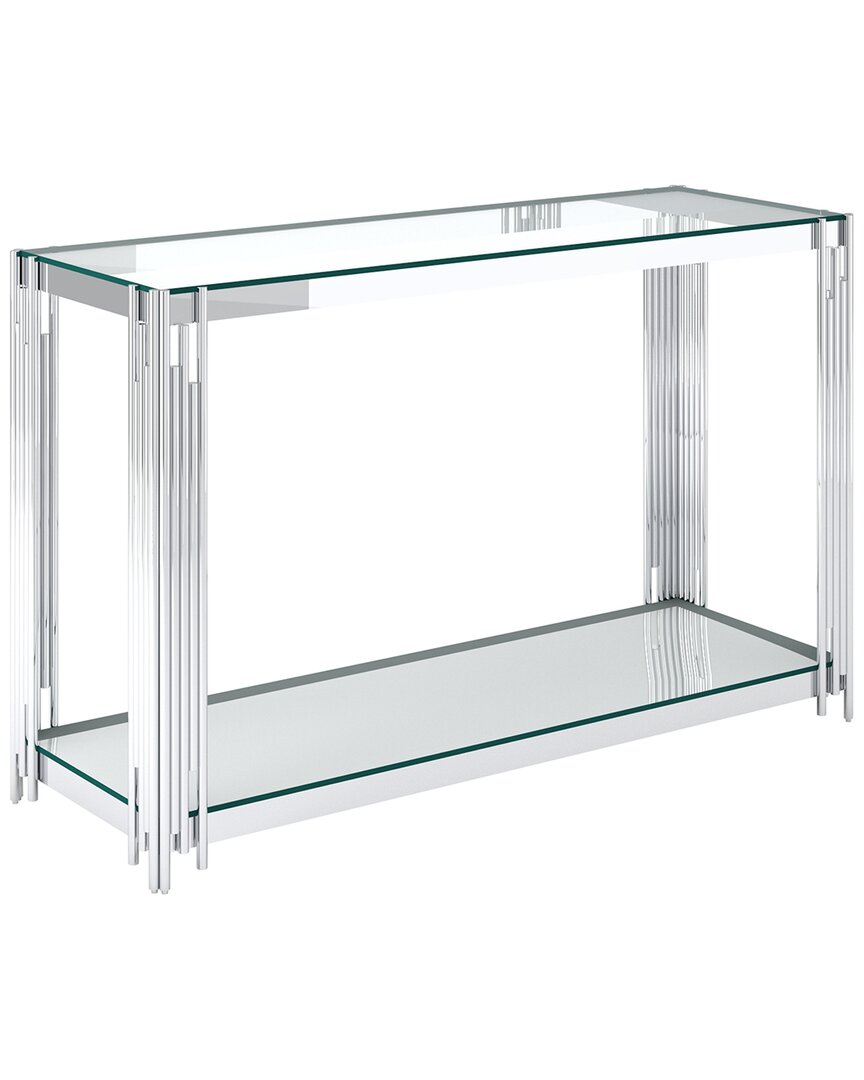 Worldwide Home Furnishings Contemporary Console Table In Silver