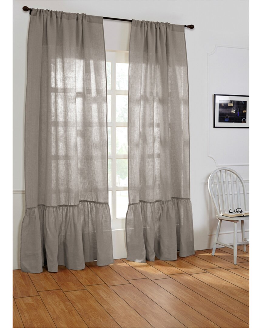 Amity Home Caprice Curtain Panels In Grey