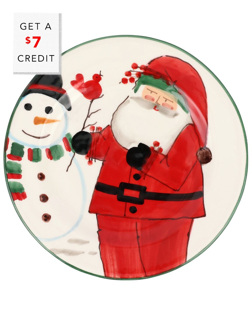 VIETRI DISCONTINUED VIETRI OLD ST. NICK 2024 LIMITED EDITION SALAD PLATE WITH $7 CREDIT