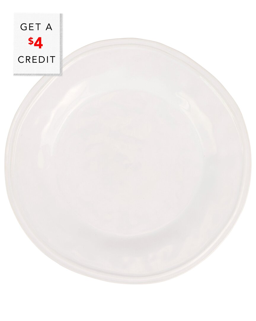 Vietri Viva By  Aria White Dinner Plate With $3 Credit