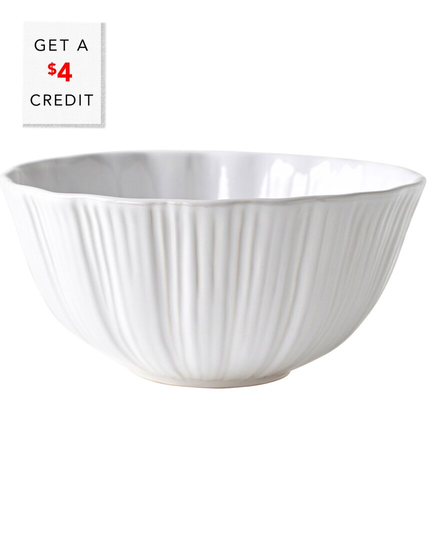 Vietri Viva By Bari White Cereal Bowl With $3 Credit