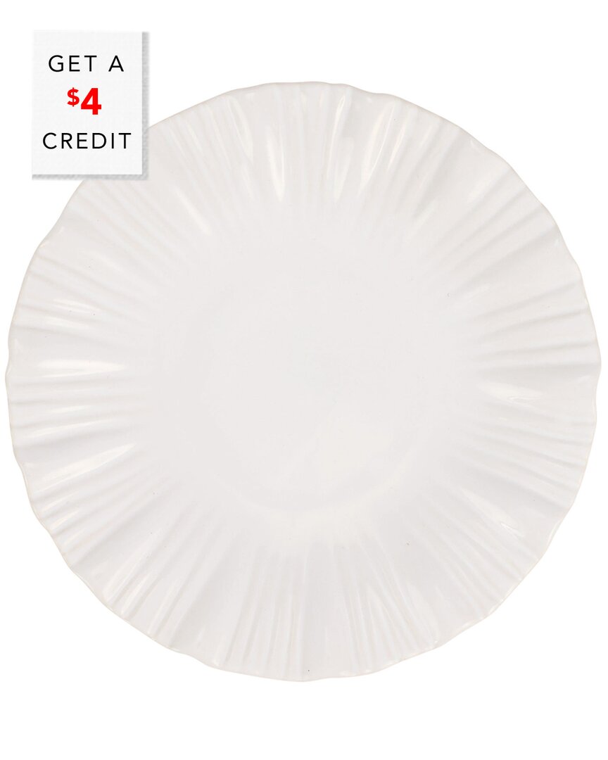 Vietri Viva By Bari White Salad Plate With $3 Credit
