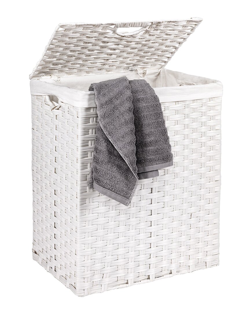 Seville Classics Handwoven Rectangular Laundry Hamper