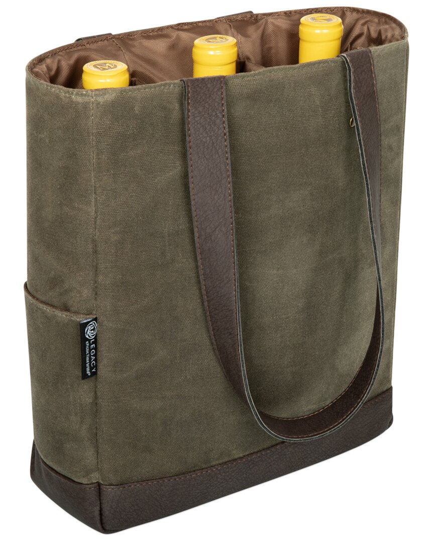 Legacy 3 Bottle Insulated Wine Cooler Bag In Khaki