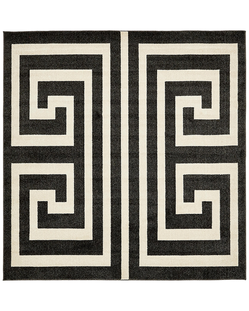 Unique Loom Greek Key Machine-made Rug