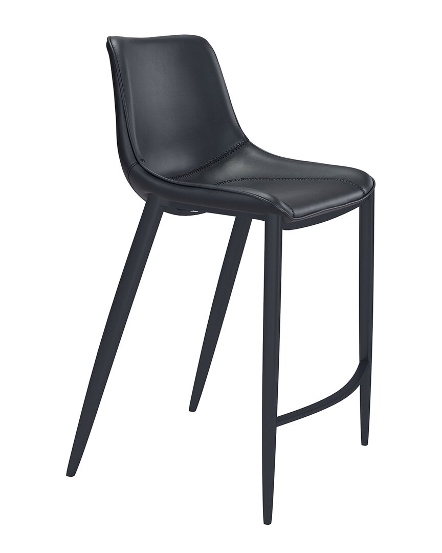 Zuo Modern Magnus Bar Chair (set Of 2) In Black