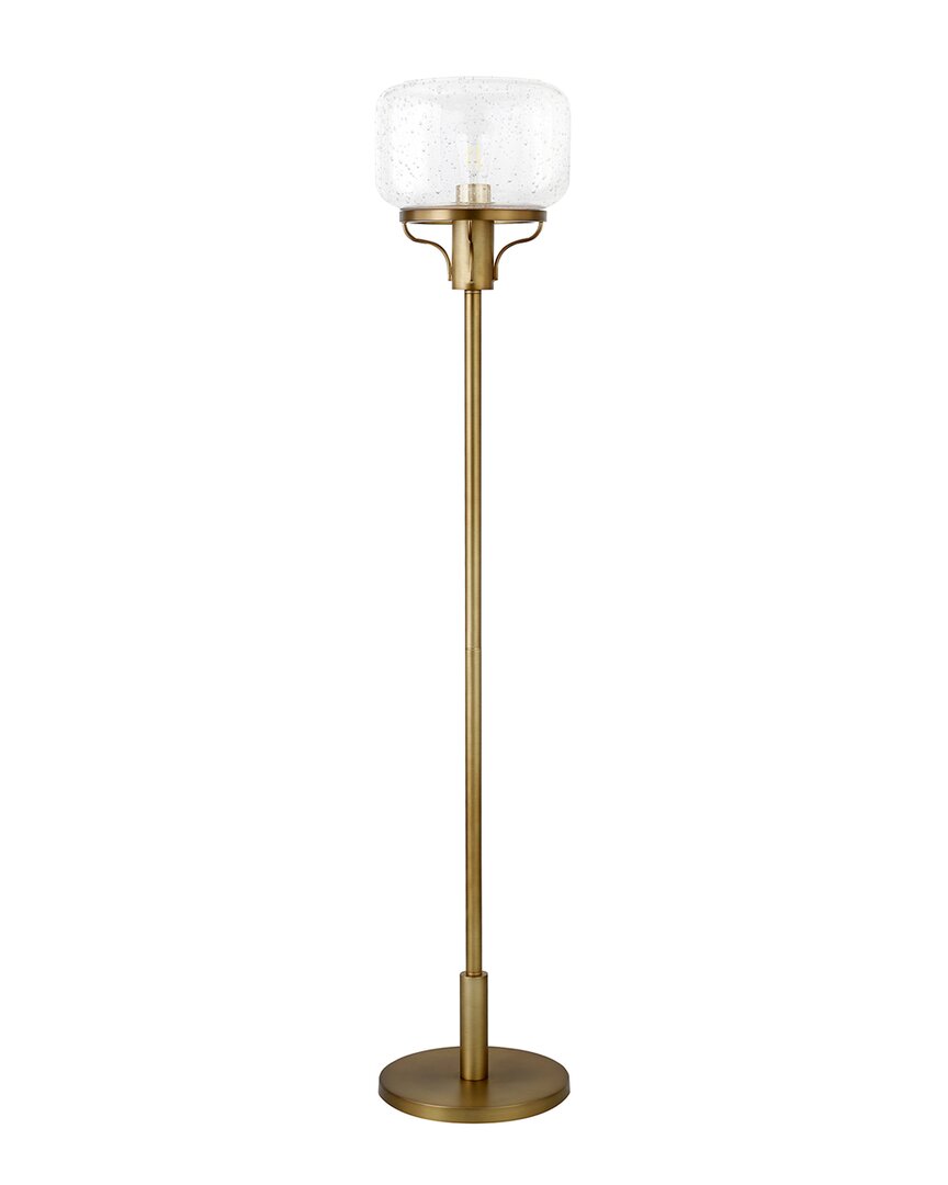Abraham + Ivy Tatum Brushed Brass Globe & Stem Floor Lamp In Gold