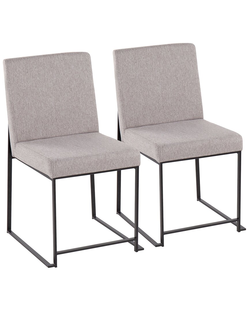 Lumisource Set Of 2 High Back Fuji Dining Chairs In Black