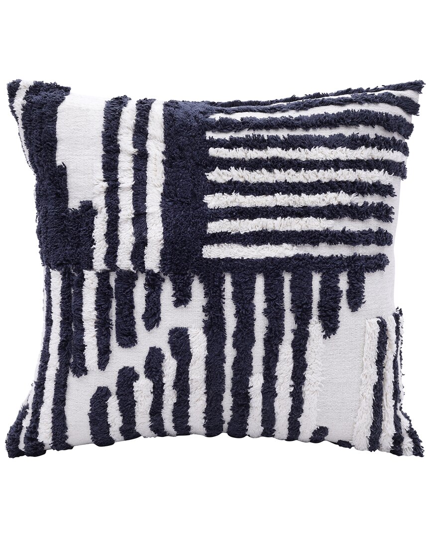 Lr Home Scarlett Geometric Throw Pillow In Navy