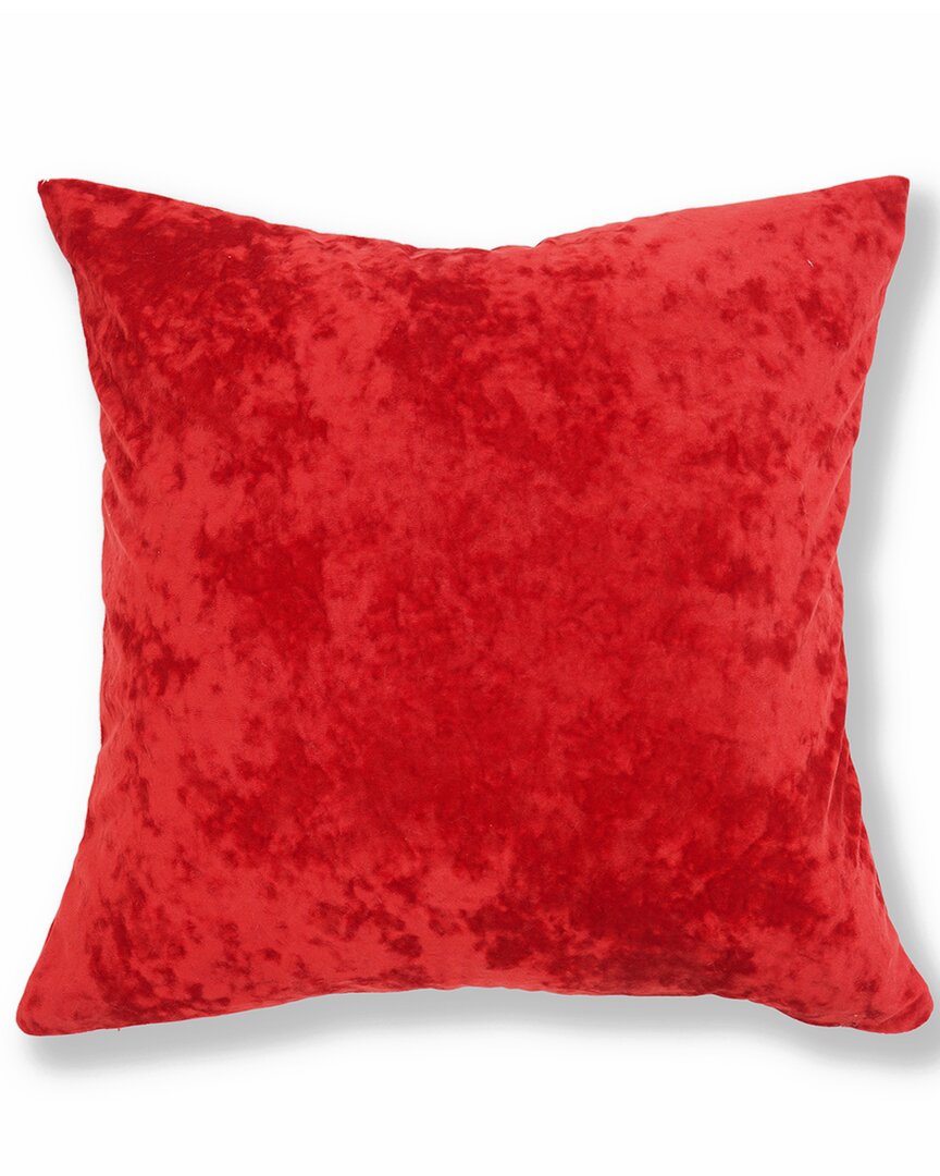 Freshmint Yaffa Greek Velvet Pillow In Red