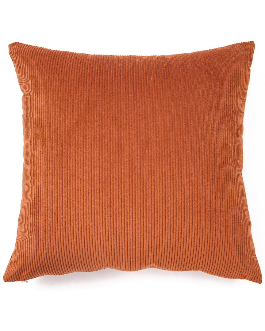 Freshmint Erephein Ribbed Pillow In Orange