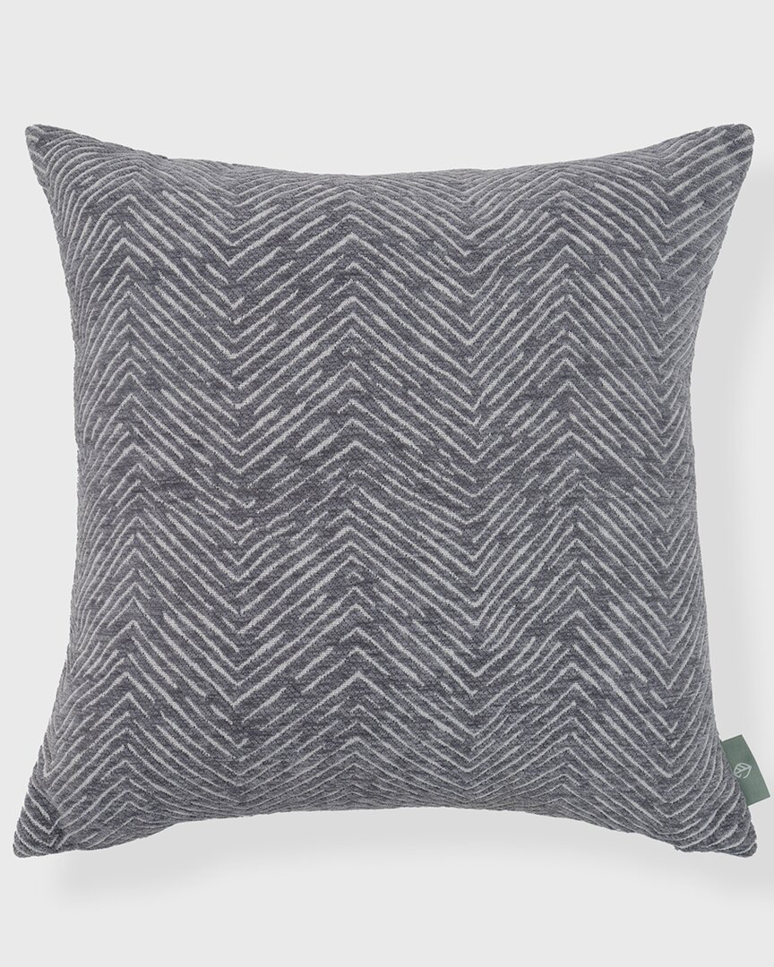 Freshmint Werner Woven Chevron Pillow In Gray