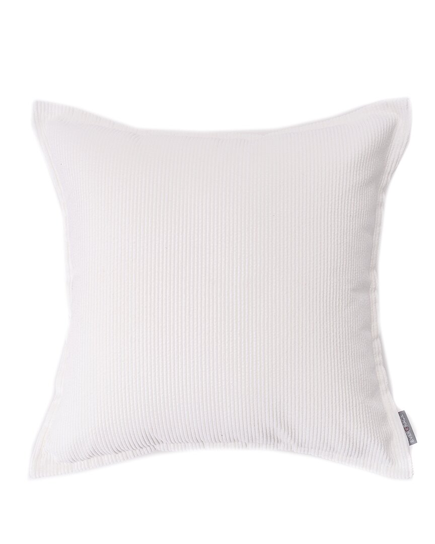 Evergrace Corde Du Roi Ribbed Pillow In White