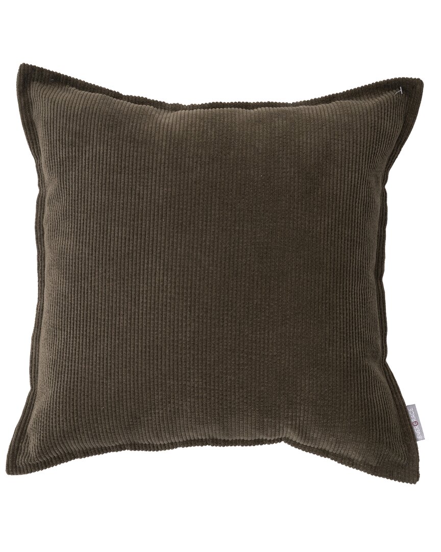 Evergrace Corde Du Roi Ribbed Pillow In Green
