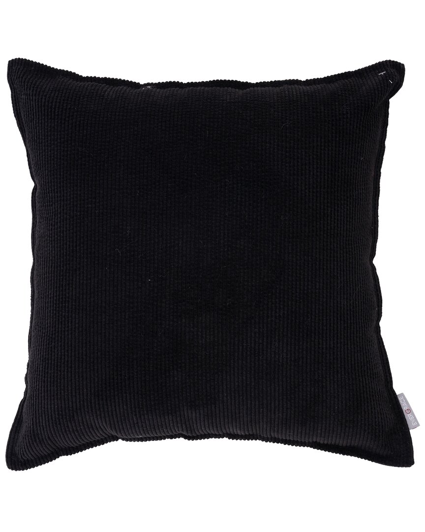 Evergrace Corde Du Roi Ribbed Pillow In Black