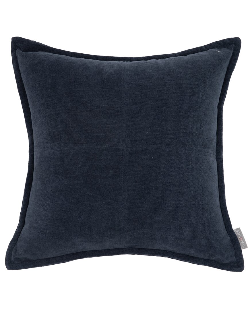 Evergrace Lambent Cross Stitch Square Pillow In Blue