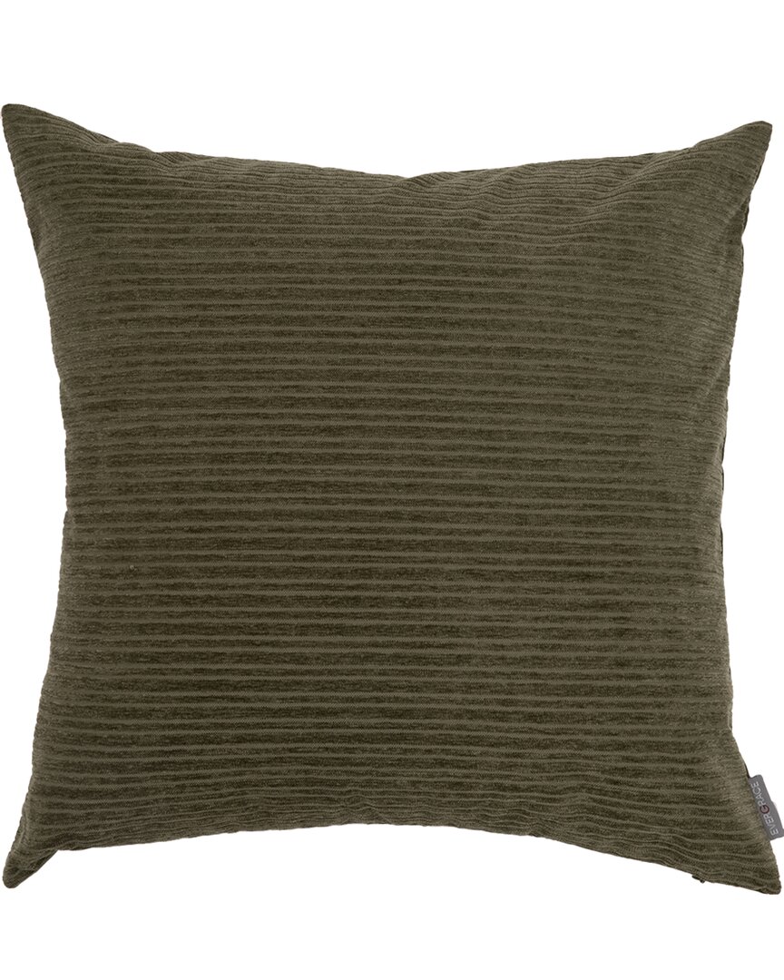 Evergrace Opulence Chenille Stripes Square Pillow In Green
