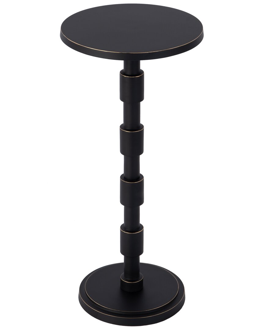 Butler Specialty Company Delano 10in Round All Metal Pedestal Base End Table In Black