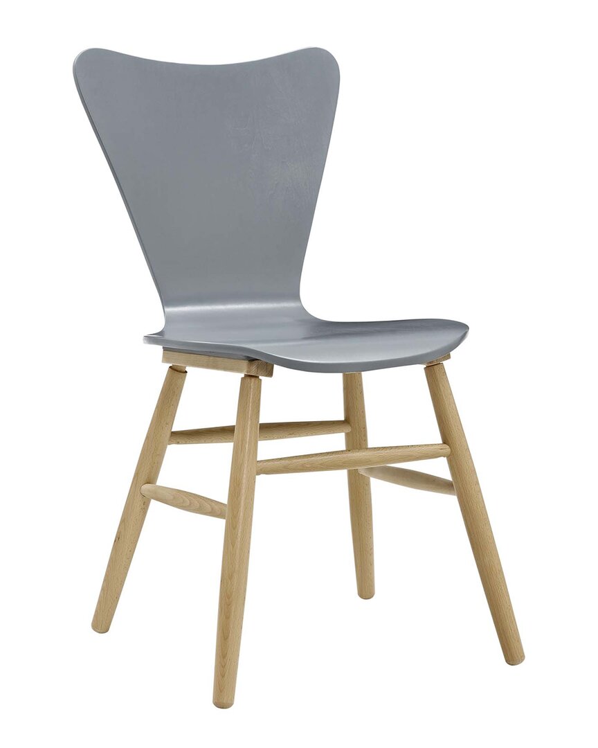 Modway Cascade Wood Dining Chair In Gray