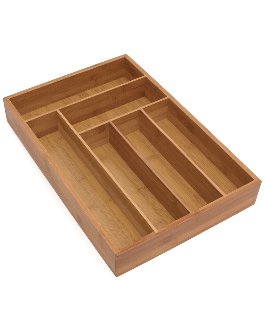 Lipper International Bamboo Flatware Organizer In Brown