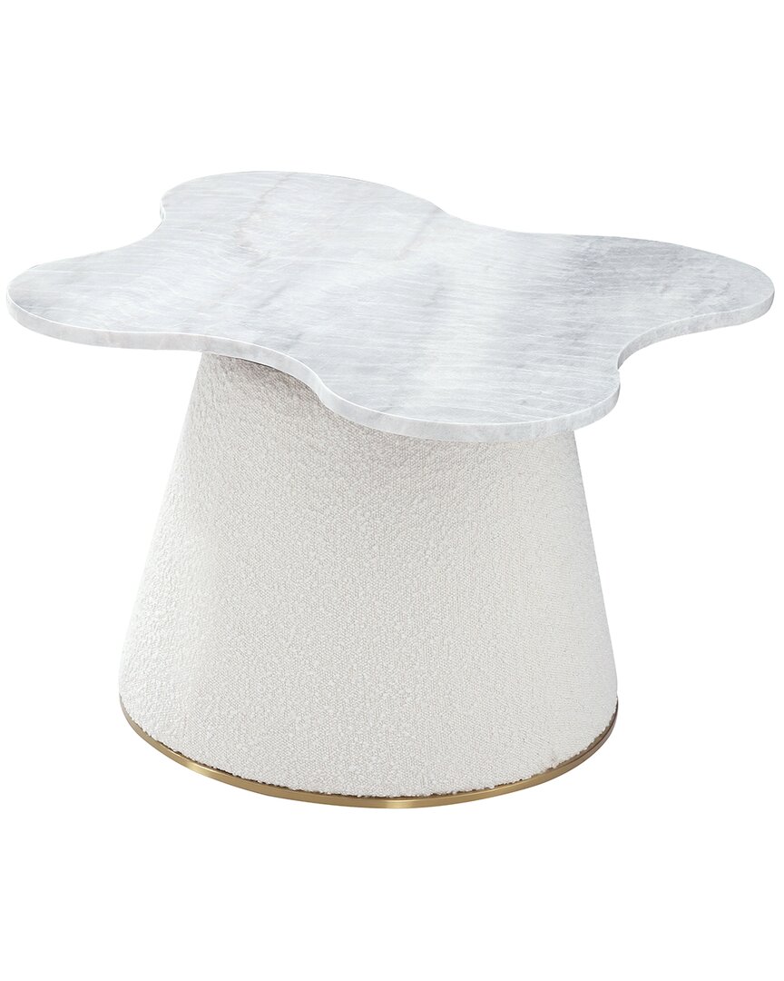 Pasargad Home Simona Marble Top Side Table