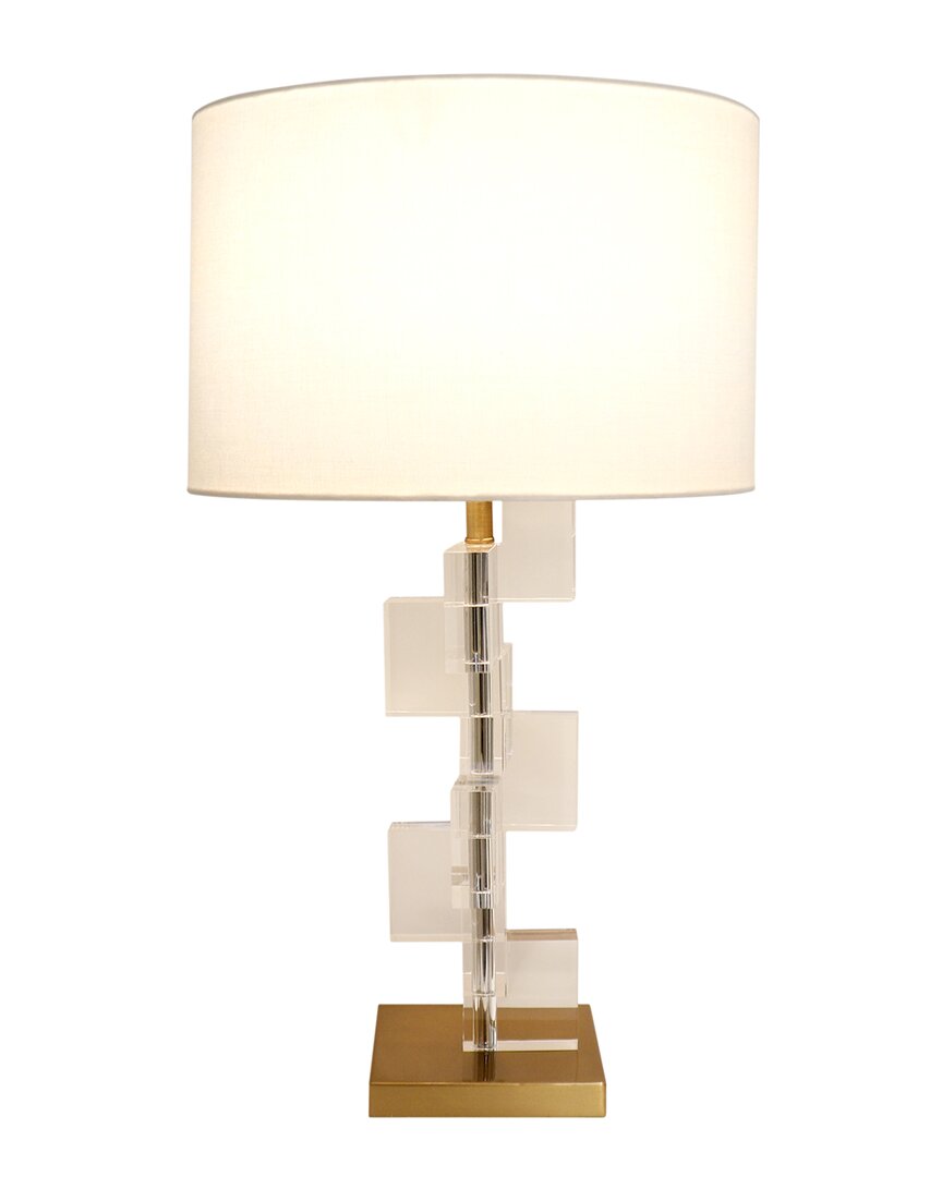 Pasargad Home Spire Collection Modern Style Table Lamp In Clear