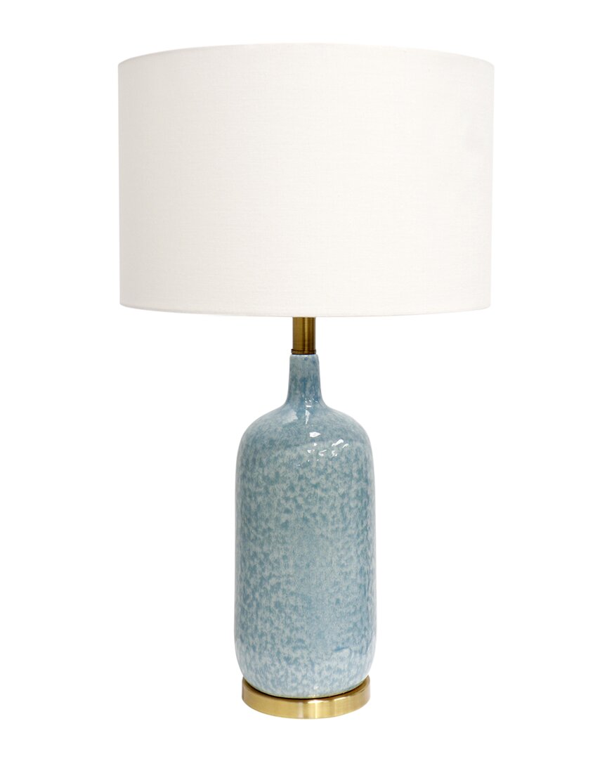 Shop Pasargad Home Tucson Collection Ceramic Body Modern Table Lamp In Blue