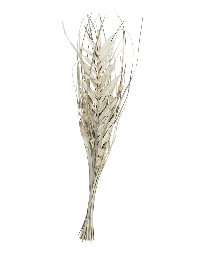 Peyton Lane Palm Leaf Beige Dried Plant Handmade Tall Floral Grass Bouquet Natural Foliage In Beige