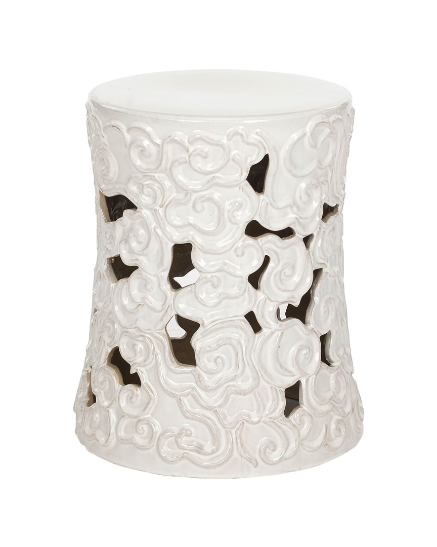 SAFAVIEH SAFAVIEH WHITE CLOUD GARDEN STOOL