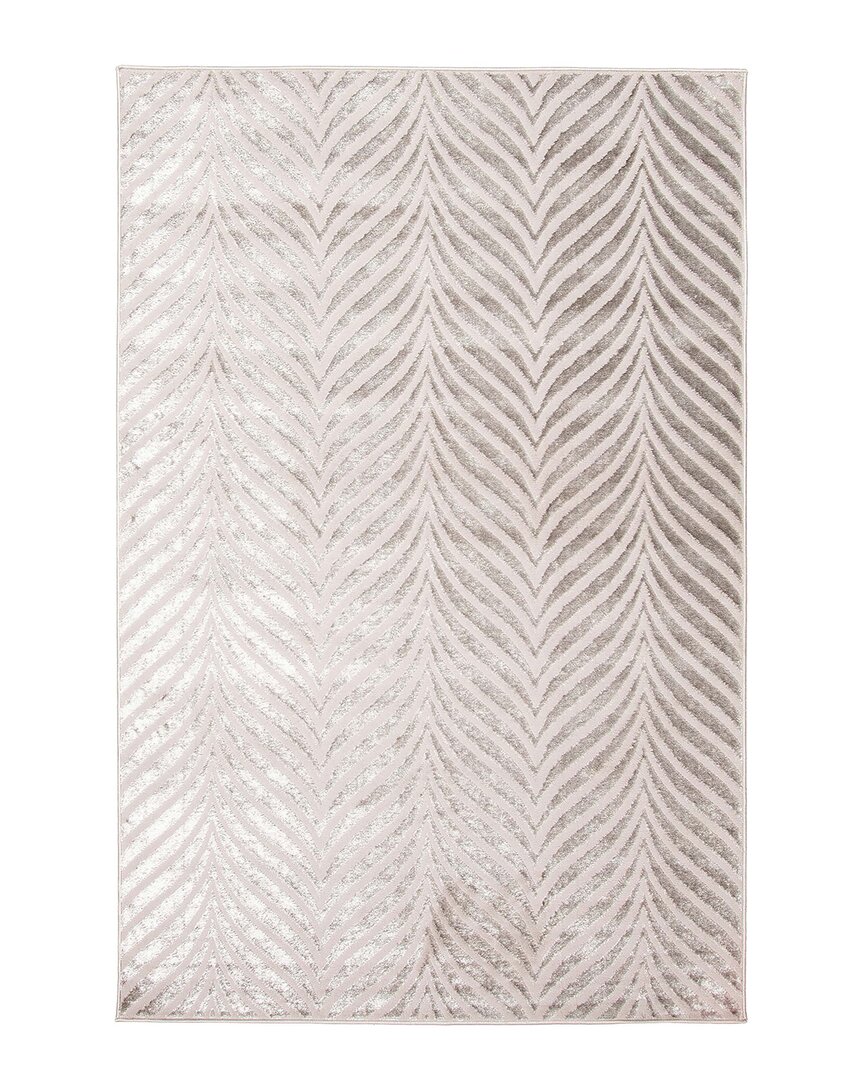 Ecarpet Roman Contemporary Area Rug In Grey