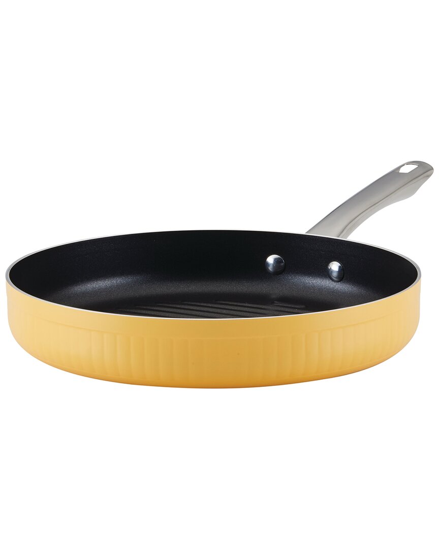 Farberware Style Nonstick Cookware Deep Round Grill Pan In Yellow