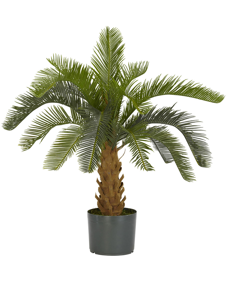 Nearly Natural Cycas Silk Plant In Green