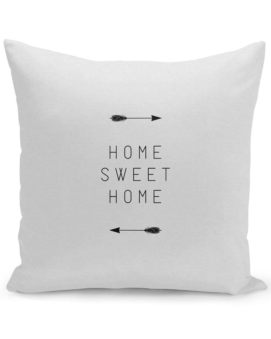 Curioos Home Sweet Home Arrow Pillow In White