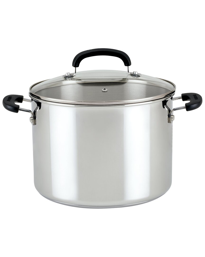 Farberware Brilliance Stockpot With Lid 8qt In Silver