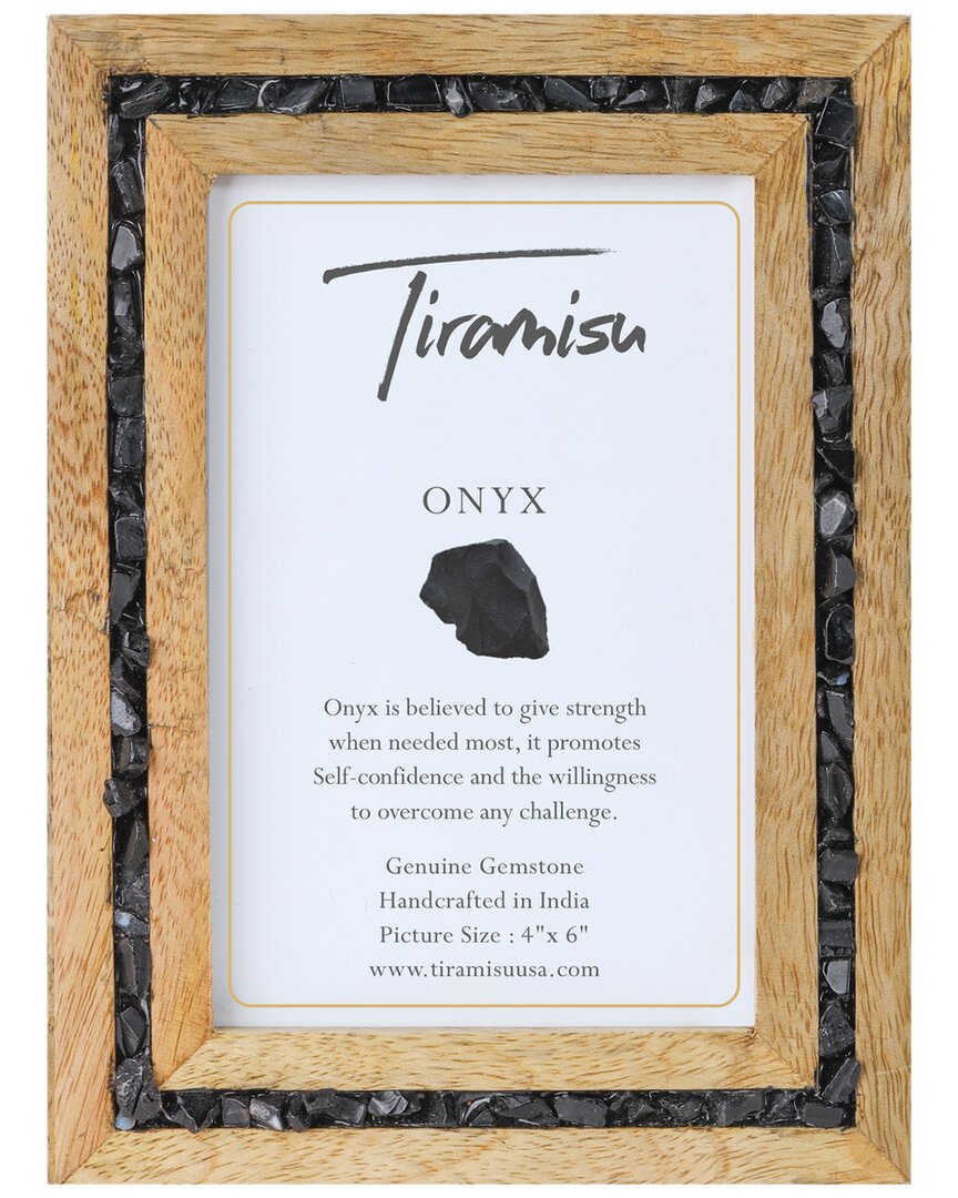 Tiramisu Sunset Crest Black Onyx 4x6 Picture Frame
