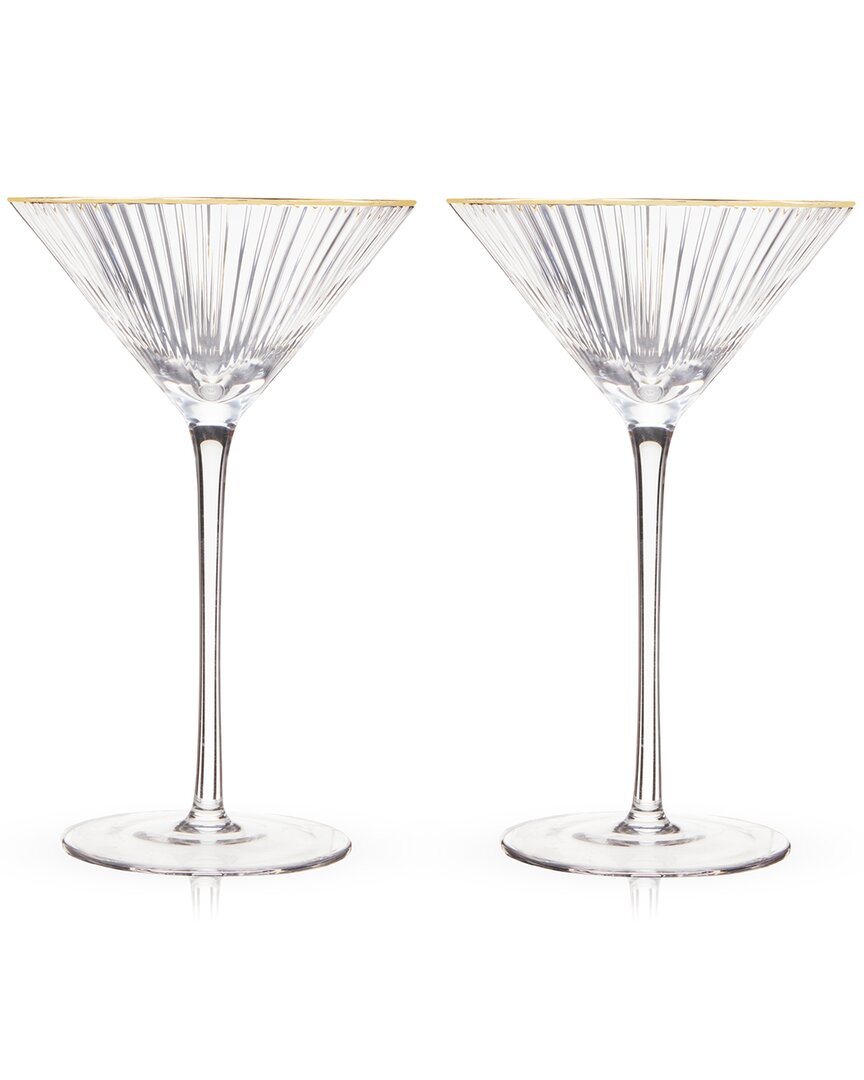 Viski Set Of 2 Meridian Martini Glasses