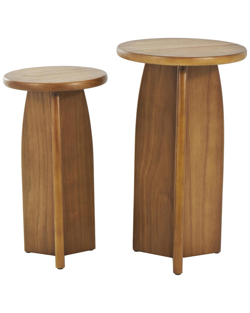 Peyton Lane Set Of 2 Pedestal Accent Tables