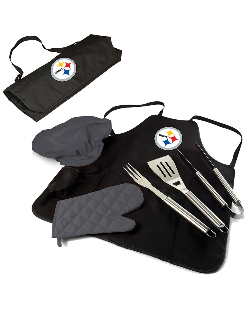 Oniva Pittsburgh Steelers Bbq Apron Tote Pro In Black