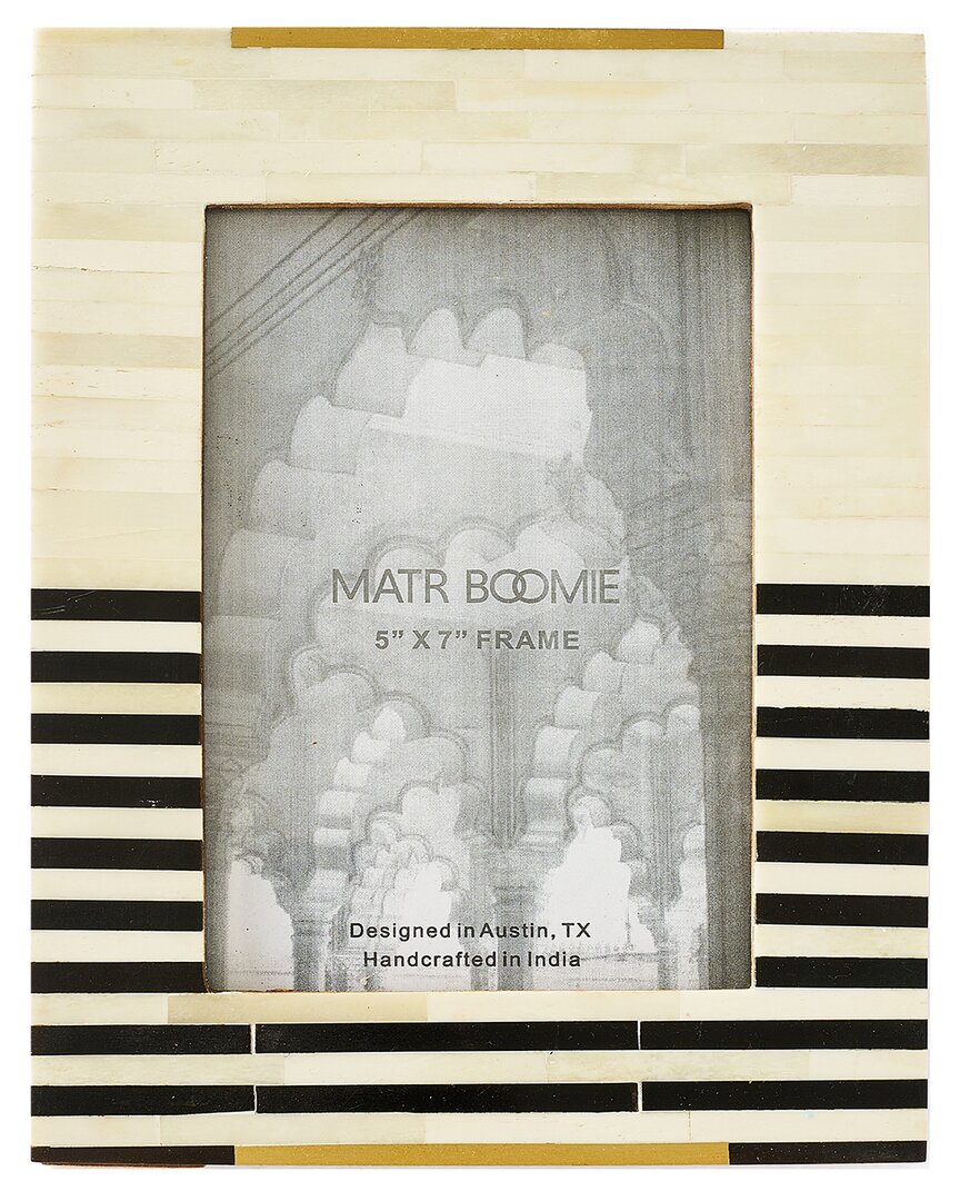 Matr Boomie Mukhendu Kaveri Bone Tile Frame In Black