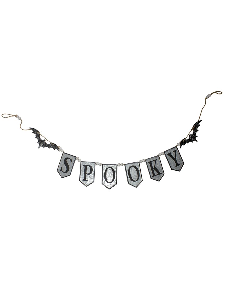 Northlight 7ft Metal Spooky Halloween Bat Decoration In Gray