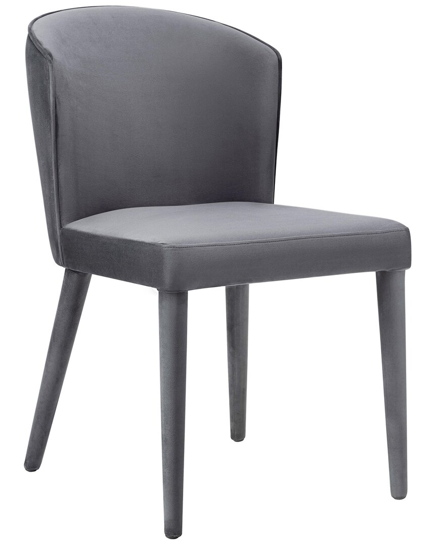 Tov Furniture Metropolitan Velvet Chair In Grey