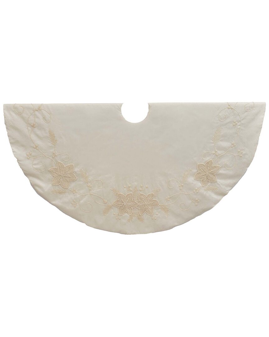Kurt Adler Tree Skirt In White