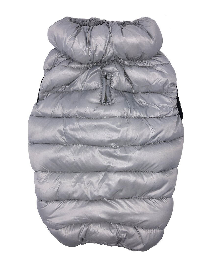 Pet Life Pursuit Quilted Ultra Plush Thermal Dog Puffer In Grey