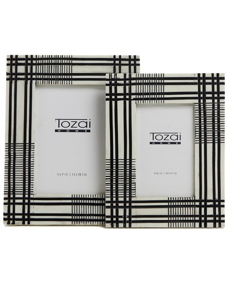 TOZAI TOZAI SET OF 2 BLACK AND WHITE PHOTO FRAMES