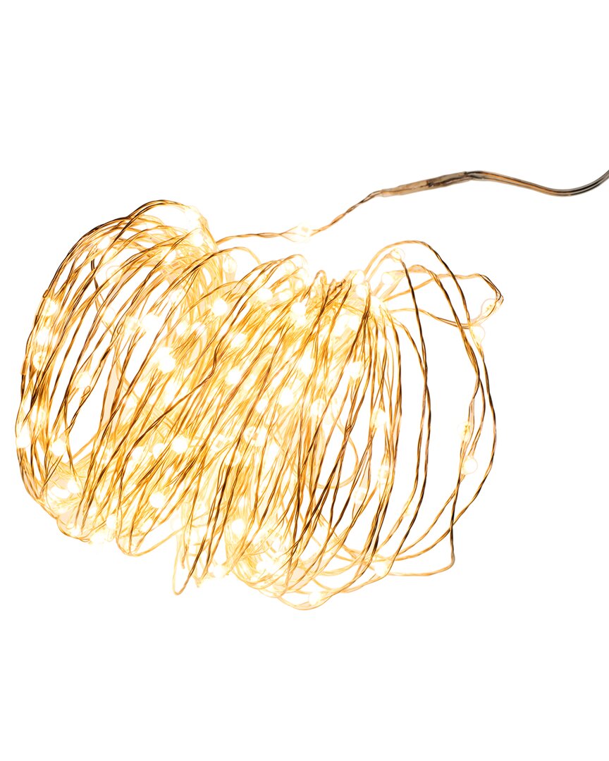 Kurt Adler 200-light Warm White Led Rice Lights In Silver